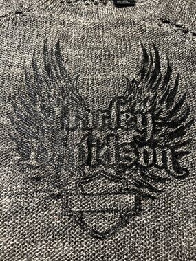 Harley-Davidson Gray Marled Knit Sweater as M EUC RARE